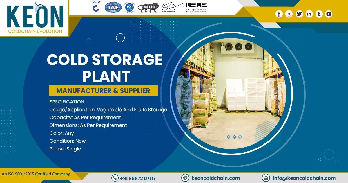 Supplier of Cold Storage Plant in Rajasthan