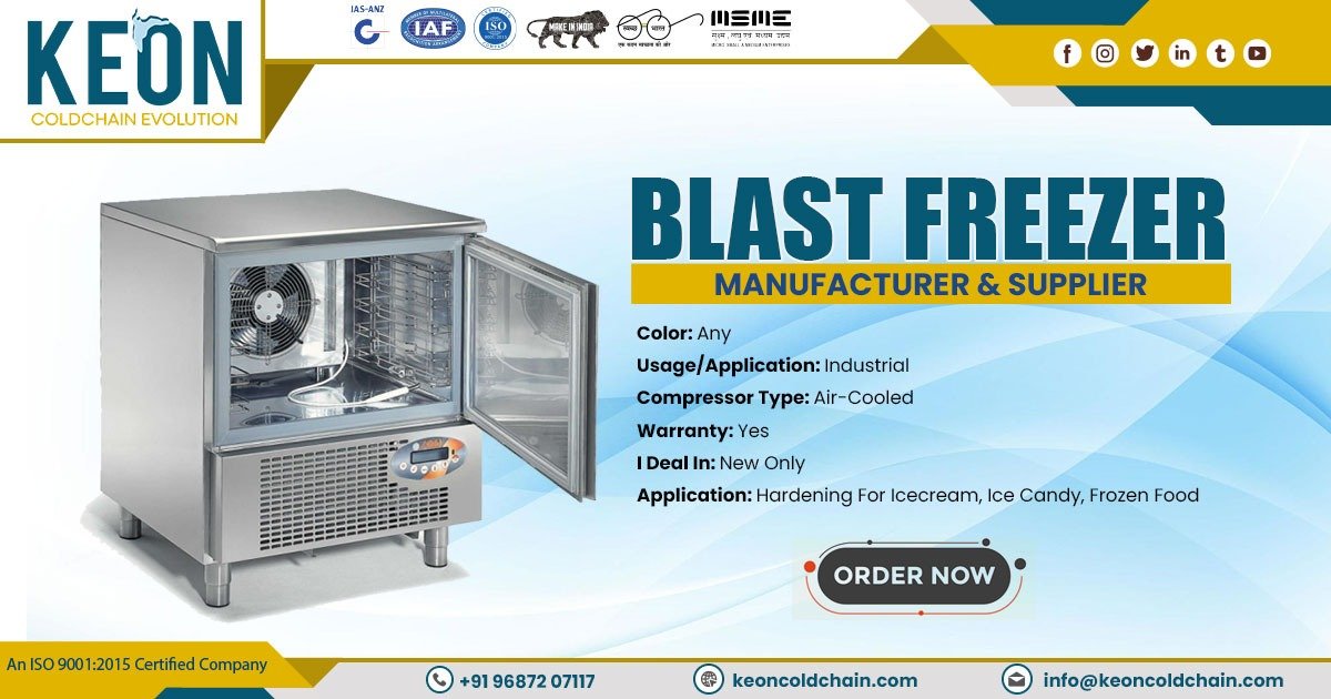 Supplier of Blast Freezer in Uttar Pradesh